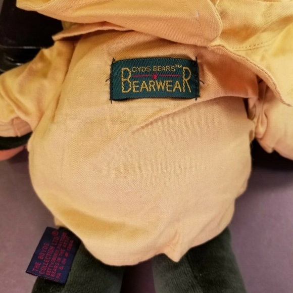 New w tags 90s BOYS BEARS Plush G Kelly Ribbit Fabric Frog in Raincoat. - Picture 4 of 4